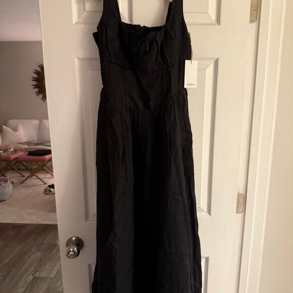 NWT Quince 100% European Linen Corset Midi Dress XSmall XS - Picture 1 of 10